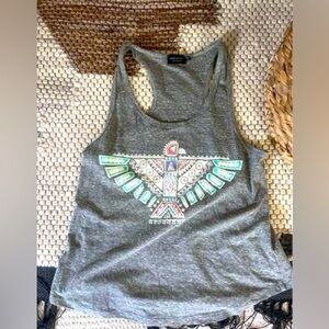 Grey Racerback Geometric Aztec Tank Size Small women’s